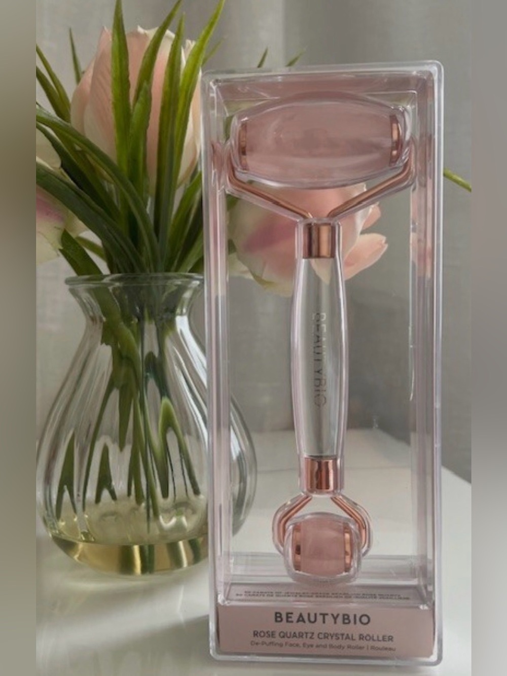 BeautyBio Rose Quartz Crystal Facial Roller